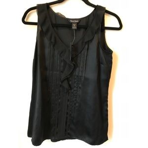 Silk Black Sleeveless Blouse